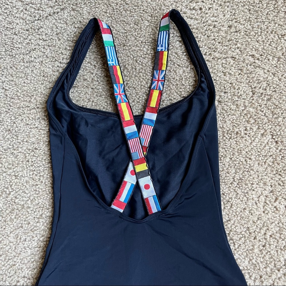 RARE Authentic CHANEL 1994 Collector Flag "CC" Swimsuit Sz 36 In Black - Picture 10 of 14